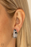 E125 Bank Tank - Black - *Ciip On* Earrings - Paparazzi