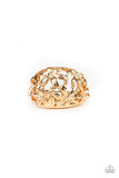 R182 Haute Havana - Gold - Ring - Paparazzi