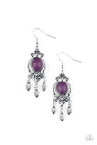 E046 Enchantingly Environmentalist - Purple - Earrings -Paparazzi