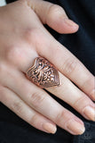 R418 Fall Into Vine - Copper - Ring - Paparazzi