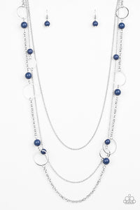 NE205 Beachside Babe - Blue - Necklace/Earring Set - Paparazzi