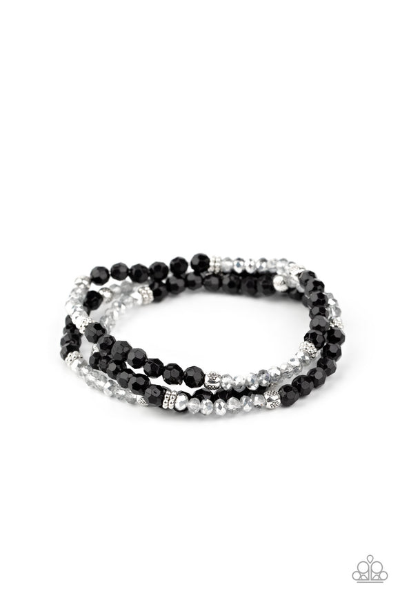 B300 How Does Your Garden Glow - Black -  Bracelet - Paparazzi