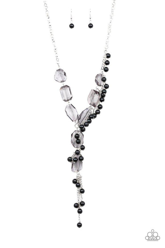 NE019 Prismatic Princess - Black - Necklace/Earring Set - Paparazzi