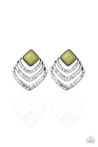 E175 Rebel Ripple - Green - Earrings - Paparazzi