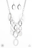 NE271 A Silver Spell - Silver - Necklace/Earring Set - Paparazzi