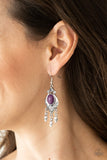 E046 Enchantingly Environmentalist - Purple - Earrings -Paparazzi