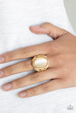 R486 Deep Freeze - Gold - Ring - Paparazzi