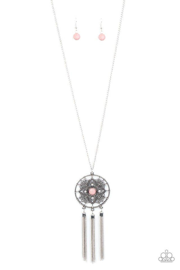 NE143 Chasing Dreams - Pink - Necklace/Earring Set - Paparazzi