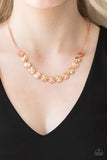 NE464 Simple Sheen - Copper - Necklace/Earring Set - Paparazzi