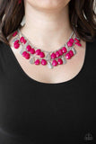 NE181 Life Of The Fiesta - Pink - Necklace/Earring Set - Paparazzi