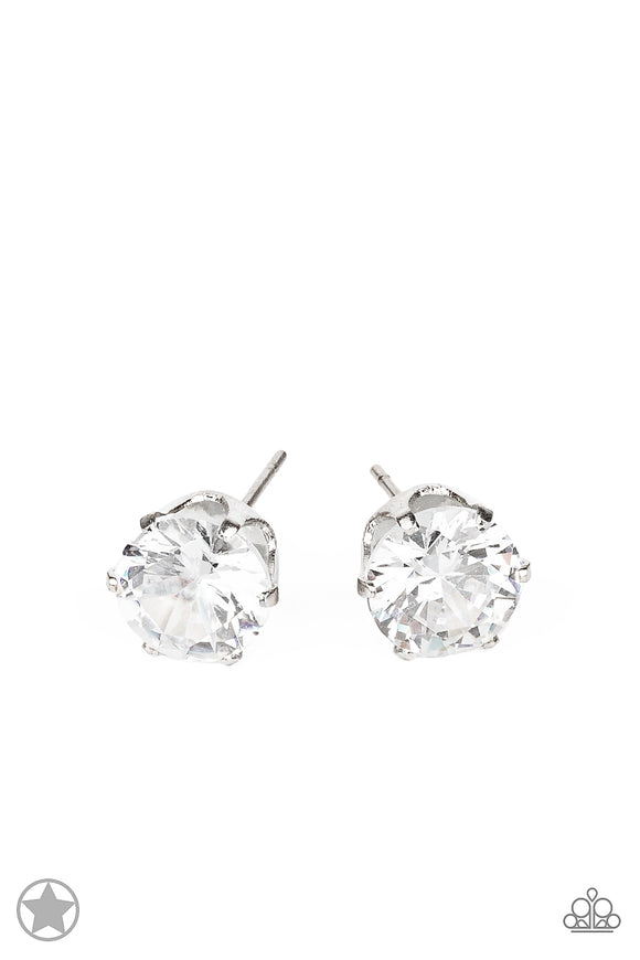 E110 Just In Timeless - White - Earrings - Paparazzi