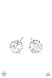 E110 Just In Timeless - White - Earrings - Paparazzi