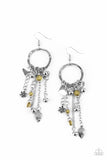 E137 Charm School - Yellow - Earrings - Paparazzi