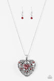 NE298 Heartless Heiress - Red - Necklace/Earring Set - Paparazzi