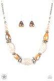 NE221 In Good Glazes - Peach - Necklace/Earring Set - Paparazzi