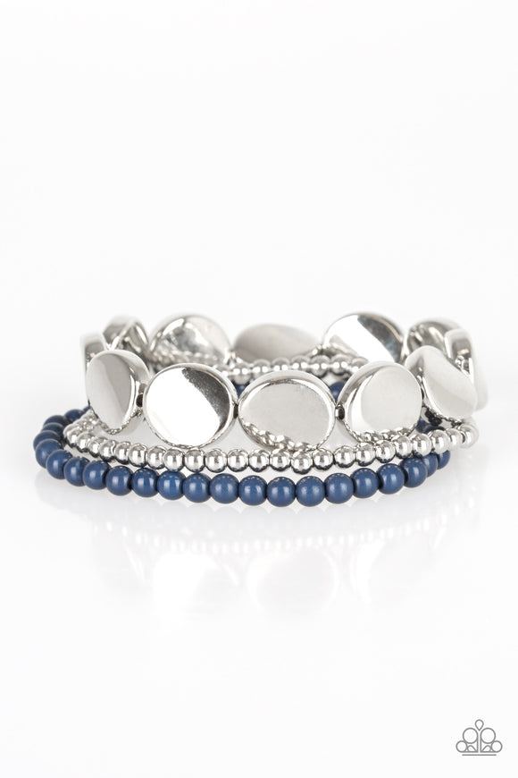 B305 Beyond The Basics - Blue - Bracelet - Paparazzi