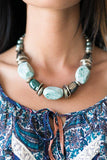 NE223 In Good Glazes - Blue - Green Necklace/Earring Set - Paparazzi