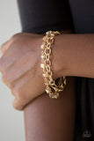 B373 Life of The Block Party - Gold -  Bracelet - Paparazzi