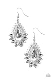 E256 Boss Brilliance - Silver - Earrings - Paparazzi