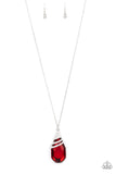 NE502 Demandingly Diva - Red - Necklace/Earring Set - Paparazzi