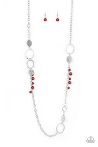 NE178 Unapologetic Flirt Red - Necklace/Earring Set - Paparazzi