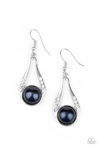 E091 Headliner Over Heels - Blue - Earrings - Paparazzi