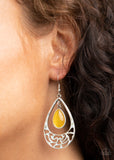 E105 Dew You Feel Me ? - Yellow - Earrings - Paparazzi