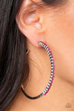 E292 Making Rounds - Pink - Hoop Earrings - Paparazzi