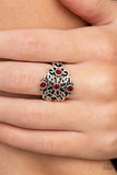 R488 One Daisy at a Time - Red - Ring - Paparazzi