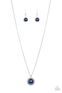 NE249 Wall Street Wonder - Blue - Necklace/Earring Set - Paparazzi