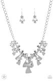 NE231 The Sands Of Time - Silver - Necklace/Earring Set - Paparazzi