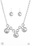 NE200 Hypnotized - White - Necklace/Earring Set - Paparazzi