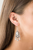 E088 I Better Get Glowing - Silver - Earrings - Paparazzi