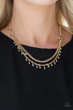 NE158 Financially Fabulous - Gold - Necklace/Earring Set - Paparazzi