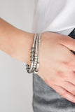 B377 Industrial Instincts - Silver - Bracelet - Paparazzi