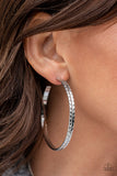 E199 Tread All About It - Silver - Hoop Earrings - Paparazzi