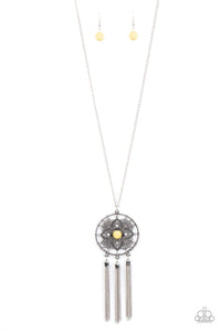 NE138 Chasing Dreams - Yellow - Necklace/Earring Set - Paparazzi