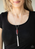 NE215 Stay Cool - Red - Necklace/Earring Set - Paparazzi