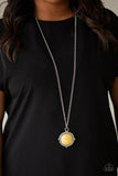 NE252 Desert Equinox - Yellow - Necklace/Earring Set -Paparazzi