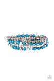 B328 Stacked Style Maker - Blue - Bracelet - Paparazzi