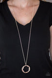 NE144 Millennial Minimalist - Rose Gold - Necklace/Earring Set - Paparazzi