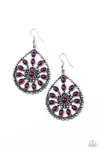 E032 Free To Roam - Purple - Earrings  - Paparazzi