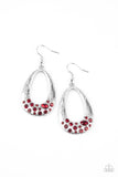 E028 Better Luxe Next Time - Red - Earrings - Paparazzi