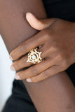 R490 Royal Love Story - Gold - Ring - Paparazzi