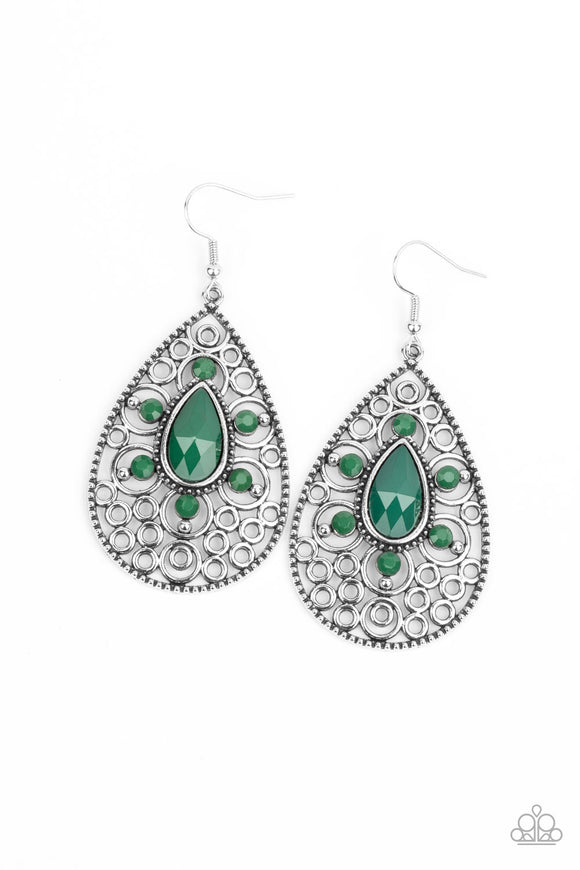 E170 Modern Gardens - Green - Earrings - Paparazzi