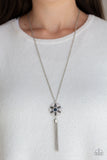 NE269 Fine Florals - Blue - Necklace/Earring Set - Paparazzi