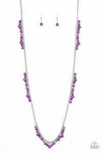 NE255 Miami Mojito - Purple - Necklace/Earring Set - Paparazzi