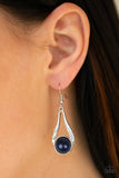 E091 Headliner Over Heels - Blue - Earrings - Paparazzi