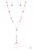 NE213 Sandstone Savannahs - Orange - Necklace/Earring Set - Paparazzi