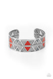 B067 Hidden Glyphs - Red - Bracelet - Paparazzi